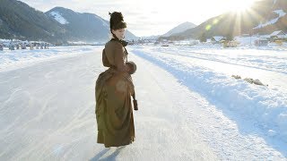 Ice Skating In A c 1887 Victorian Attire [upl. by Ahseryt]