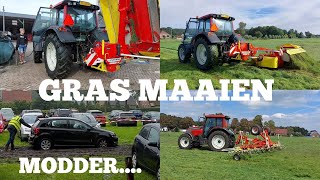 Poging gras maaien na natte periode  Boer Gerrit vlogt [upl. by Boleslaw130]