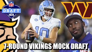 7Round Minnesota Vikings Mock Draft WHO DOES 2 WORK FOR [upl. by Eatnad]