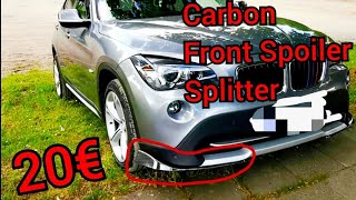 Front Cup Wings Splitter Frontspoiler Canards Install Montage BMW X1 E84 DIY Tuning Carbon Bodykit [upl. by Einra]