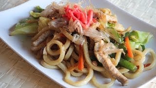 Yakiudon Stirfried Udon noodles  Japanese Cooking 101 [upl. by Jago]