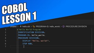 COBOL Lesson 1  Introduction [upl. by Yvan]