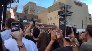 Die Antwoord live performance Jimmy Kimmel Live outdoors miniconcert [upl. by Georgette]