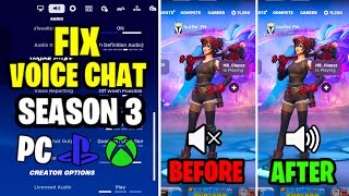 HOW TO FIX GAME CHAT AUDIO IN FORTNITE CHAPTER 5 SEASON 3 Voice Chat Not Working [upl. by Oicatsana536]