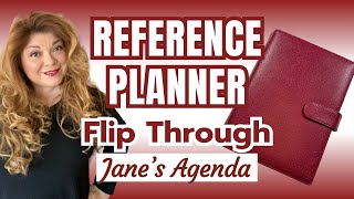 What’s in My Reference Planner  Jane’s Agenda Junior Discbound Planner  Flip Through [upl. by Henson287]