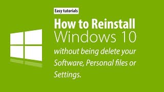 How to Reinstall Windows 10 Without Losing Data [upl. by Bradan679]