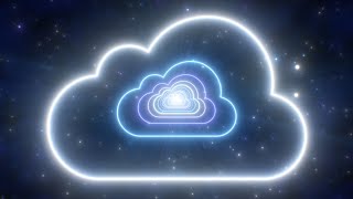 Neon Cloud Shape Tunnel Moving in Dark Blue Night Sky Glowing Lights 4K TikTok Trend Background [upl. by Lissie792]