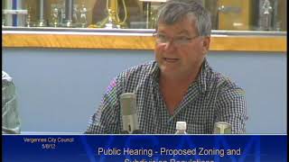 Vergennes City Council May 8 2012 [upl. by Paz]