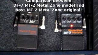 Digitech DF7 Distortion Factory demo amp comparison with MT2 Metal Zone [upl. by Enirol]