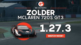 Zolder 1273  Mclaren 720S GT3  GO Setups  ACC [upl. by Kcirdehs]