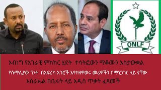 ኦብነግ የአገራዊ ምክክር ሂደት ተሳትፎ ማቆሙን አስታቀየሱማሊያው ፕት የአፍሪካ አገሮች መሪዎችን በማነጋገር ላይ ናቸውእስራኤል በቤሩት አዲስ ጥቃት ፈጸመች [upl. by Ecurb]