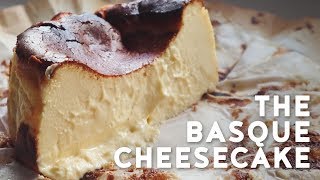 Basque Burnt Cheesecake Recipe  Creamy and gooey easy cheesecake [upl. by Adamski]