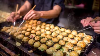 STREET FOOD TOUR of OSAKA JAPAN Exploring Dōtonbori Food Street [upl. by Lezlie]