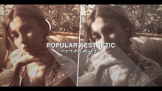 50 popular aesthetic overlays for edits [upl. by Enelram]