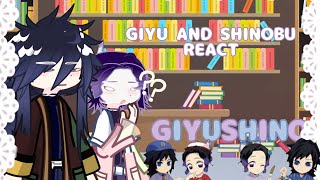 🌊 Giyu  Shinobu react to giyushino  short  ships  lazy  KNY reaction 🦋 [upl. by Anailuy418]