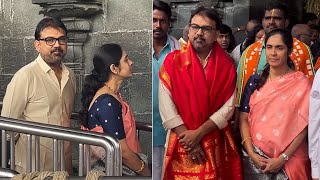 Devara Director Koratala Siva With Wife Visits Tirumala  Devarapart1  Jr NTR  Manastars [upl. by Ihcur]