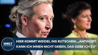 TVDUELL  ALICE WEIDEL verunsichert „Keine einfache Antwort  kann ich ihnen heute nicht geben“ [upl. by Llien]