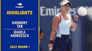 Harmony Tan vs Bianca Andreescu Highlights  2022 US Open Round 1 [upl. by Diskin]