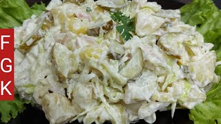 German Salad Recipe  Tastiest German Salad by FGK [upl. by Weitman]