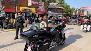 Sturgis 2023 Hells Angels Pack riding thru Sturgisbrotherhood sturgis bikersZZTwinCam [upl. by Enihpled]