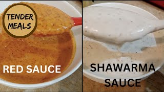 Quick Shawarma Sauce  Red Sauce Recipe  Tahini Sauce Recipe [upl. by Anailuig]