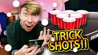 BEST Beer Pong App  AUGMENTED REALITY TRICK SHOTS [upl. by Atiekahs]