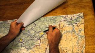 Flight Planning  Plotting courses across the edge of a sectional chart [upl. by Mercola278]