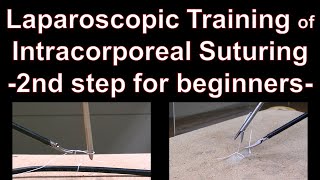 Laparoscopic intracorporeal suturing 2nd step for beginners [upl. by Irina]