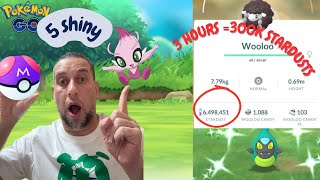 I Did huge Stardust Farming Shiny Mythical and more wild Shinies  Pokemon Go [upl. by Myrah]