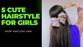 Cute easy hairstyle for girls Wedding hairstyle quick [upl. by Ybrek]