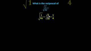 Determine the Reciprocal of the Square Root of a Fraction maths [upl. by Nevsa51]