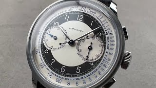 Longines Heritage Classic Chronograph quottuxedo dialquot L28304930 Longines Watch Review [upl. by Ahsahs]