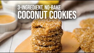 3Ingredient NoBake Coconut Cookies [upl. by Blight]