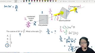 74c Ex2 Double Polaroids Intensity Ratio  AS Waves Polarisation  Cambridge A Level Physics [upl. by Avalsorim]