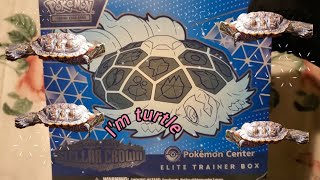 Pokemon Center Stellar Crown ETB Opening Can we pull the turtle card 🐢 pokemon pokemoncards [upl. by Eerazed]