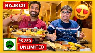 Rajkot Food Tour  The Grand Thakkar Gujarati Thali  Veggie Paaji Family Food Road Trip [upl. by Glasgo]