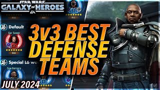 BEST 3v3 DEFENSE TEAMS July 2024 swgoh gac 3v3 galaxyofheroes starwars [upl. by Loziram]