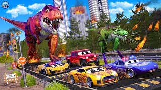 Cars Street Racing gone Wrong  Trex Chasing Cars and Trucks  ActionPacked Street Race  Road Rage [upl. by Otrebile]