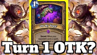 TURN 1 OTK Not Clickbait 100 Guaranteed to Work  Hearthstone [upl. by Isawk]