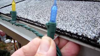 Hanging Christmas lights with paper clips [upl. by Imas]