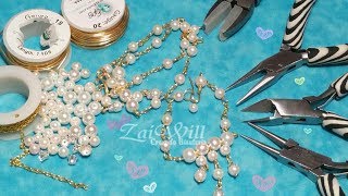 Como Hacer Collar y Pulsera con Perlas Bisuteria [upl. by Eiznikam45]