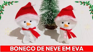 Boneco de neve feito com EVA muito fácil  decoração de Natal diy [upl. by Ykcin790]