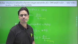 A function f is defined for all positive integers and satisfies f12005 and f1f2fn [upl. by Gnuj]