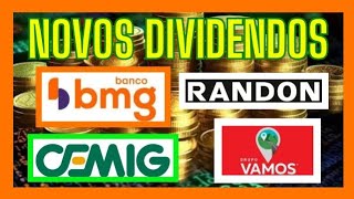 BMGB4 BARATO com Bons DIVIDENDOS  CMIG4 VAMO3 e RAPT4 Anunciam Proventos investir dividendos [upl. by Konrad]