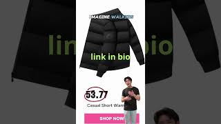 Winter Jacket Mens high quality LOGO Design stand collar Windproof Down Cotton shorts [upl. by Meer]