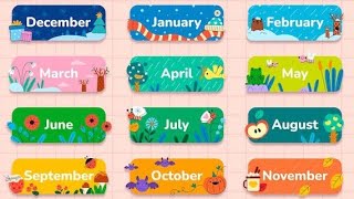 Twelve Months of the Year kidseducation [upl. by Gravante]