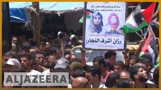 🇵🇸 Razan alNajjar angel of mercy Thousands attend funeral for Gaza medic  Al Jazeera English [upl. by Arekahs]