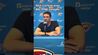 Mark Daigneault on Alex Caruso’s big night offensively thunderup okcthunder alexcaruso [upl. by Lledra]