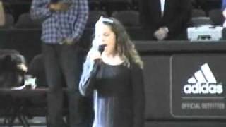 Amazing 9 Year Old Singer At Pro Basketball Game [upl. by Nuajed203]