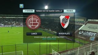 Fútbol en vivo Lanús  River Fecha 9 Torneo Primera División 2014 FPT [upl. by Aerda]